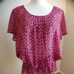Mixed berry polyester shirt